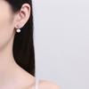 Fashion Temperament Snowflake Earrings For Women, Japan And Korea Short Freshwater Earrings, Meilong Silver Jewelry Customization