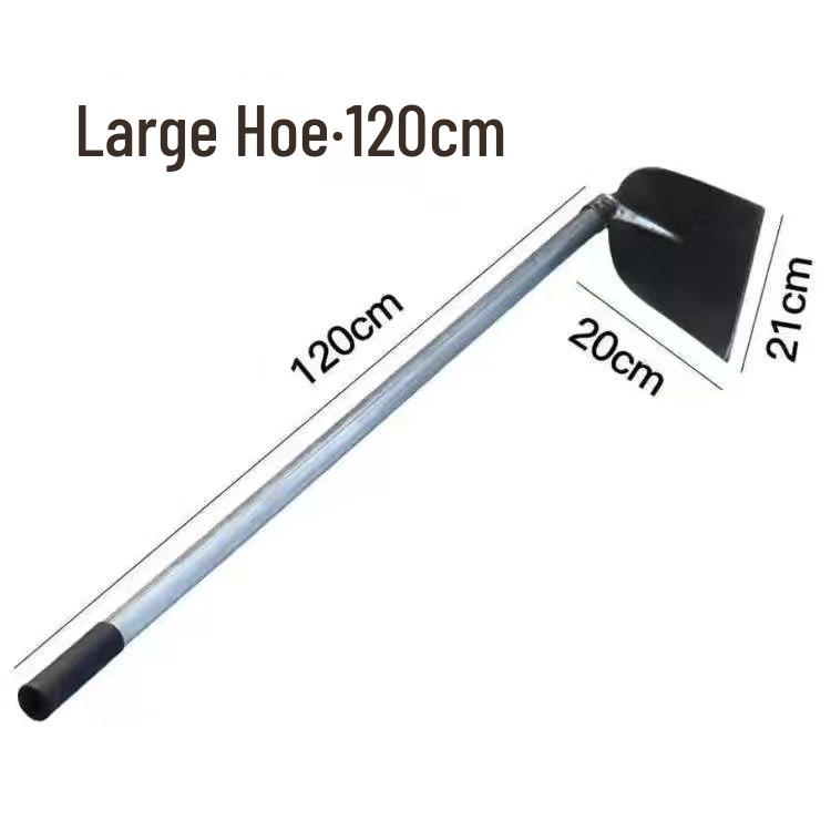 Enxada de Aço Manganês de Cabo Longo para Capinar e Lavrar