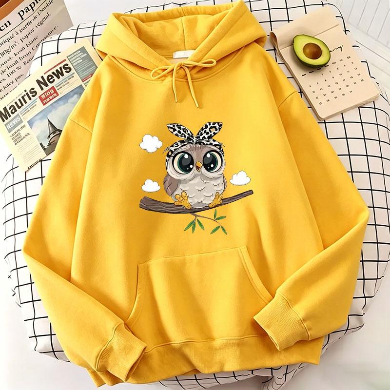 Cute Cartoon Owl Funny Hoodies Spring Autumn Winter Casual Hoodies Sweatshirts Men Women Pullovers