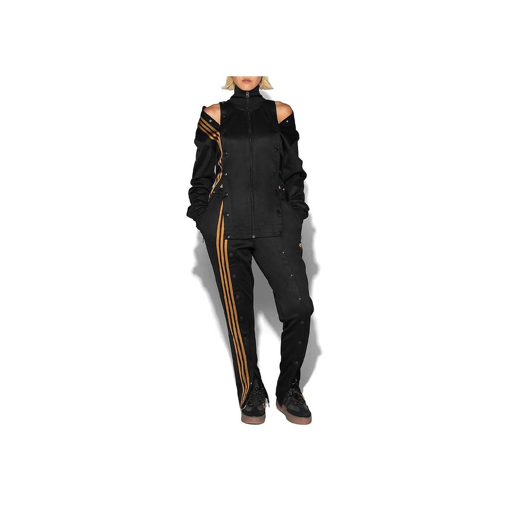 Adidas X Ivy Park Striped Sports Jacket Unisex Tops Black GV1584