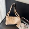 Fashion Solid PU Zipper Shoulder and Crossbody Bags 2026 Light Luxury Simple Versatile Personality Popularity Women's Handbags