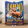 Golden State Warriors Curry Personalized Name Blanket Multi-purpose Personalized Blanket Comfortable Throw For Living Room Office Chair Office Picnics