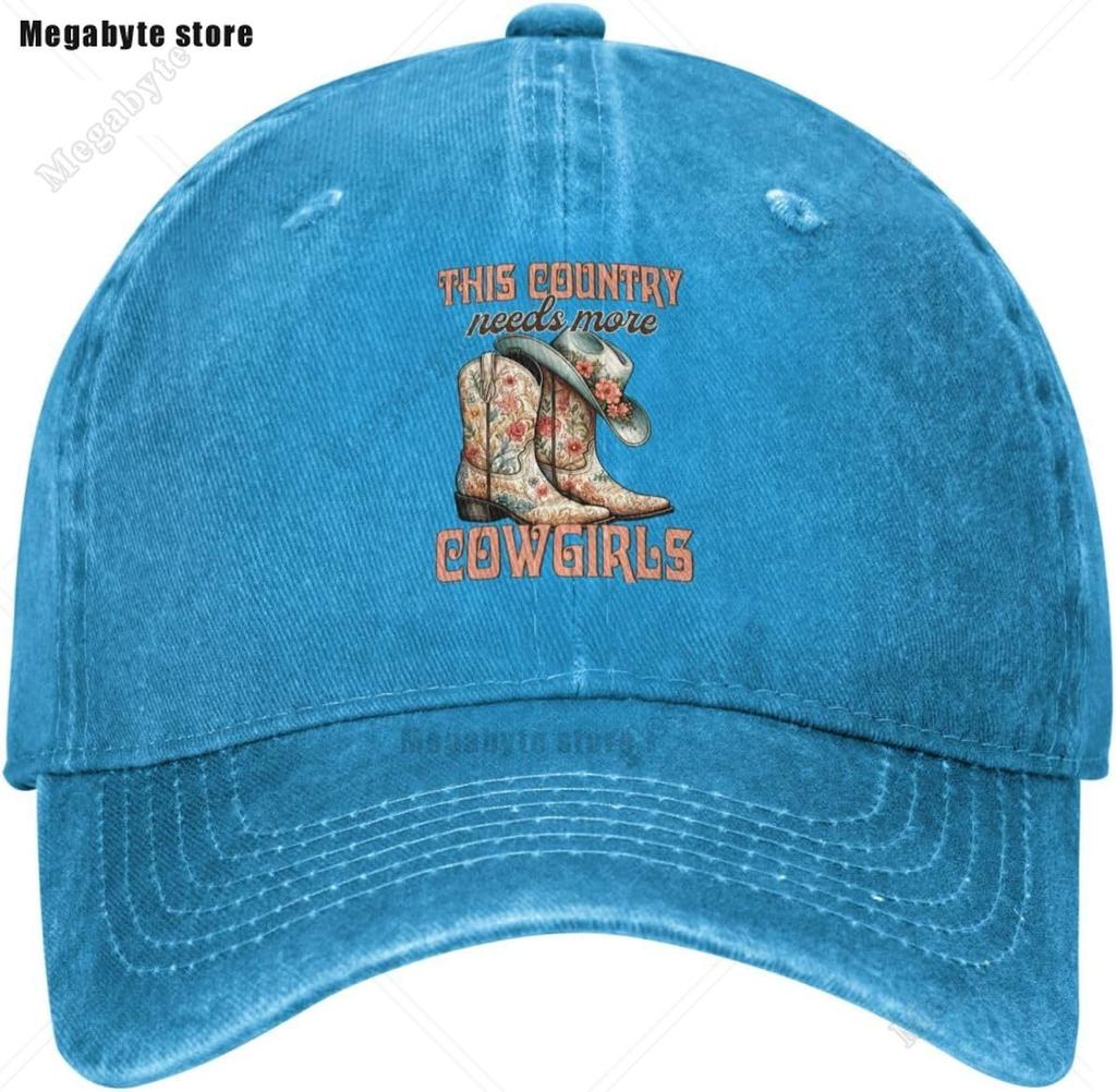Western Cowgirl Long Live The Cowgirls Baseball Cap Golf Hat Dad Hat Vintage Cotton Washed Baseball Caps for Women Unisex