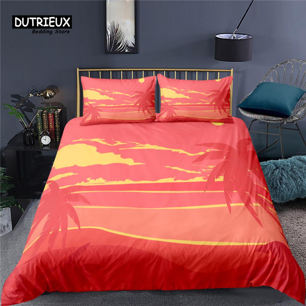 Luxury 3D Beautiful Sunrise Print Home Living Comfortable Duvet Cover Pillowcase Kid Bedding Set Queen And King Eu/Us/Au/Uk Size