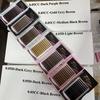 Custom Logo Matte Brown Cashmere Lash Extension Soft Color Volume Lash Trays Individual Color Eyelash Extension Supplies