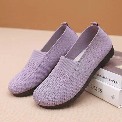 Pantofi de mers respirabili din plasă casual pentru femei, pantofi sport slip-on, mocasini plați, pantofi confortabili pentru mamă, Zapatillas Mujer 35-42