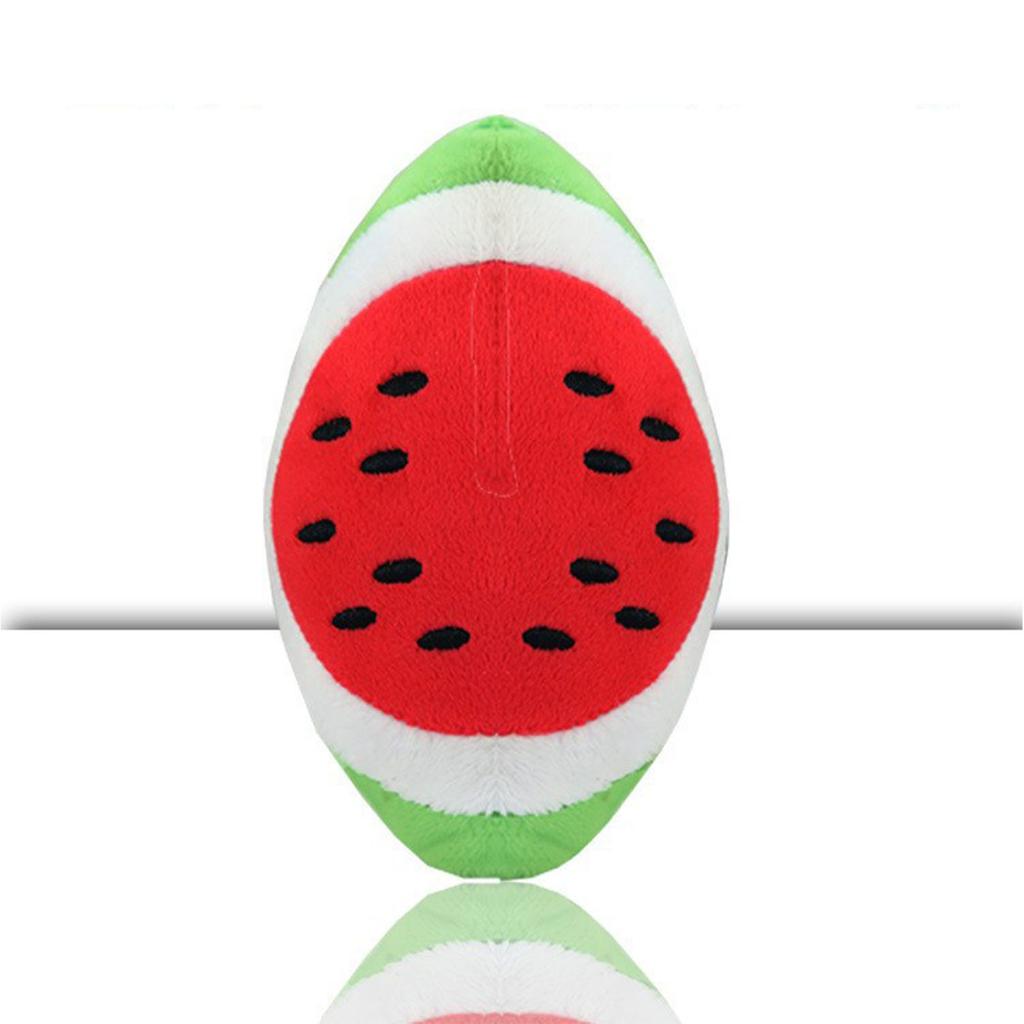Plush Dog Toy Soft Bite Resistant Teeth Grinding Watermelon Shape Stuffed Pet Chew Toy for Puppy