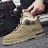 Winter Men Boots With Fur Comfortable Work Shoes Mens Warm Leather Boots  Waterproof Ankle Boots No-slip High Top Shoes