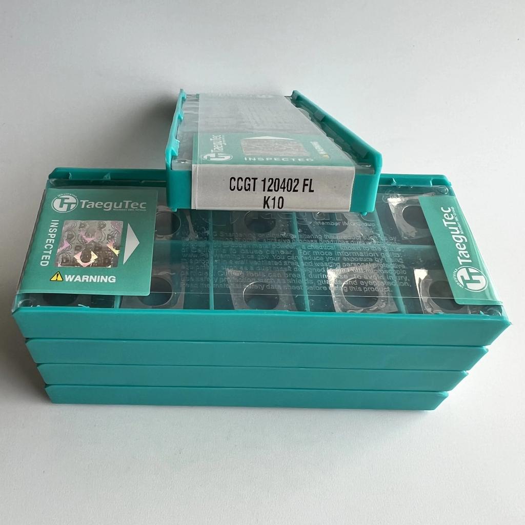 TaeguTec / CCGT120402FL K10 /Original blade Carbide CNC Blade 10 PCS