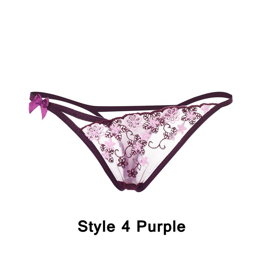 Underwear Underpants Low Waist Briefs Women Erotic Lingerie Lace Flowers G-string Sexy Panties