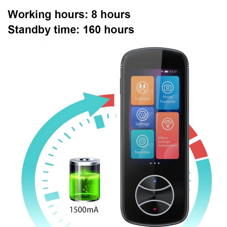 V10 3.0 Inch Touch Screen Smart Translator 107 Languages with Offline Translation / Photo Translation