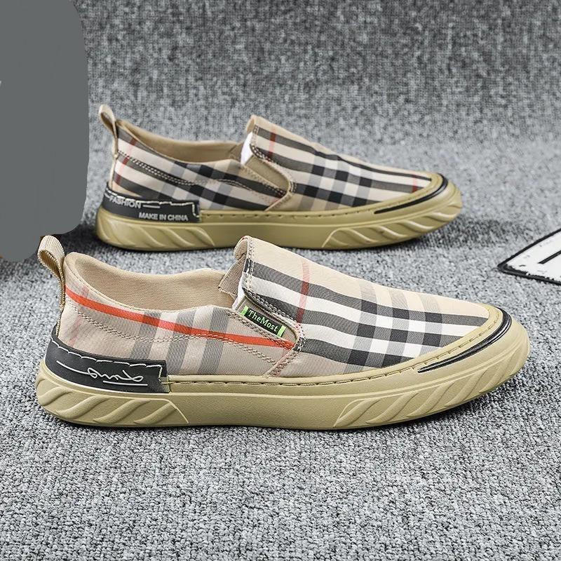 Shoes Men's Summer Ice Silk Cloth Breathable Student Canvas Shoes A Pedal All-match Work Casual Shoes
