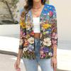 Women's Casual Fashion Floral Print Button 3/4 Sleeve Cardigan Top