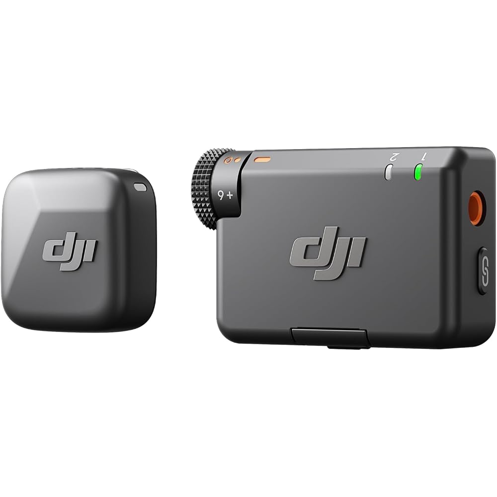 DJI Mic Mini (1 TX+1 RX) Wireless Microphone Ultra Lightweight Audio Noise Cancelling Auto Limit ...