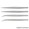 Zestaw zakrzywionych i prostych pęset ze stali nierdzewnej do szycia i napraw