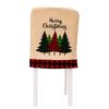Merry Stylish Christmas Chair Cover With Rustic Burlap And Plaid Design Celebrations For