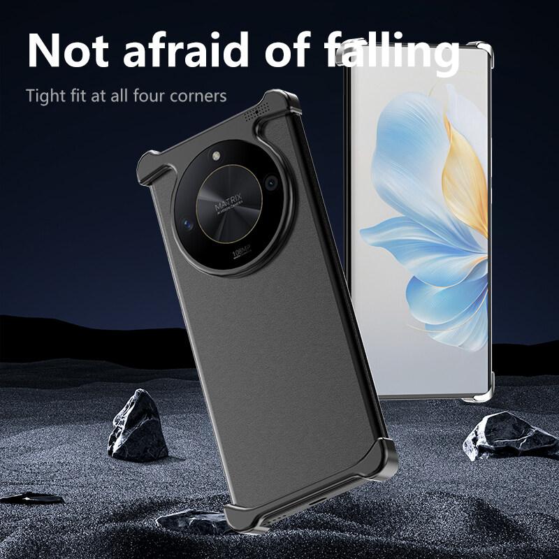 Luxury Irregular Aluminum Alloy Shockproof Phone Case for Huawei Honor X9B X9C X50 X60 Pro Magic6 Lite 9 - Reinforced Bumper with Aromatherapy Design