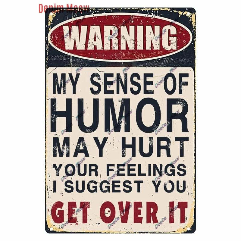 Vintage Witch Halloween Wall Art Poster, No Trespassing Metal Sign, Warning Tin Plates for Gift, Bar Party, Room Decoration WY68