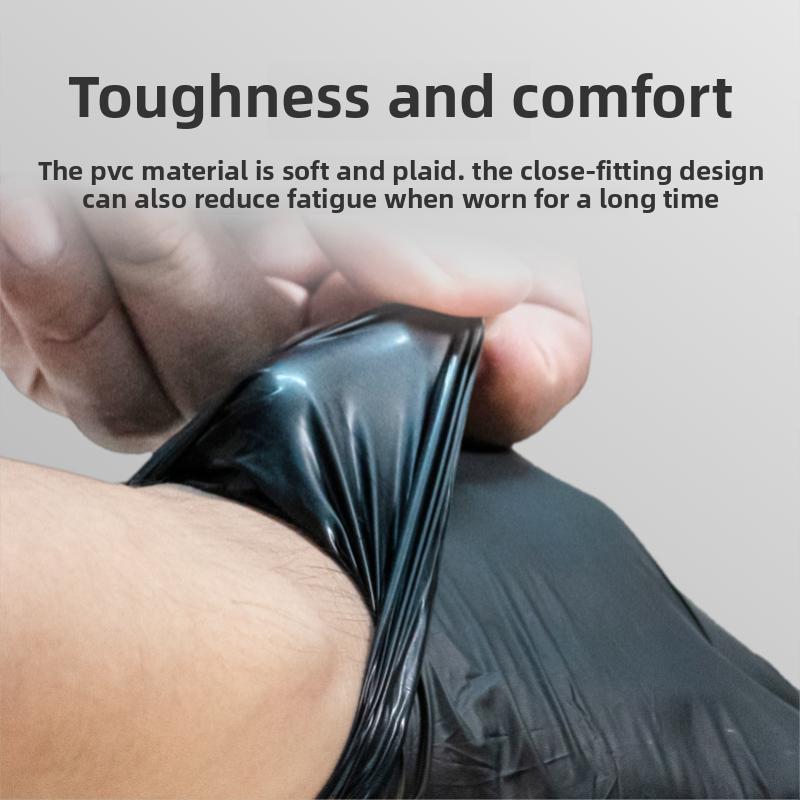 100PCS Black Nitrile Gloves Thickened Disposable Gloves for Cleaning Hairdressing Waterproof Dishwashing Tattoo Gloves