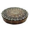 Floral Indian Wood Block Art Handcarved Indian Wooden Stamp Scrapbook Stamp