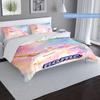 Colorful Unicorn Duvet Cover Soft Bedding Set For Bedroomdorm Personalized Name Threepiece Set 1 Duvet Cover And 2 Pillowcases Perfect Gift For All