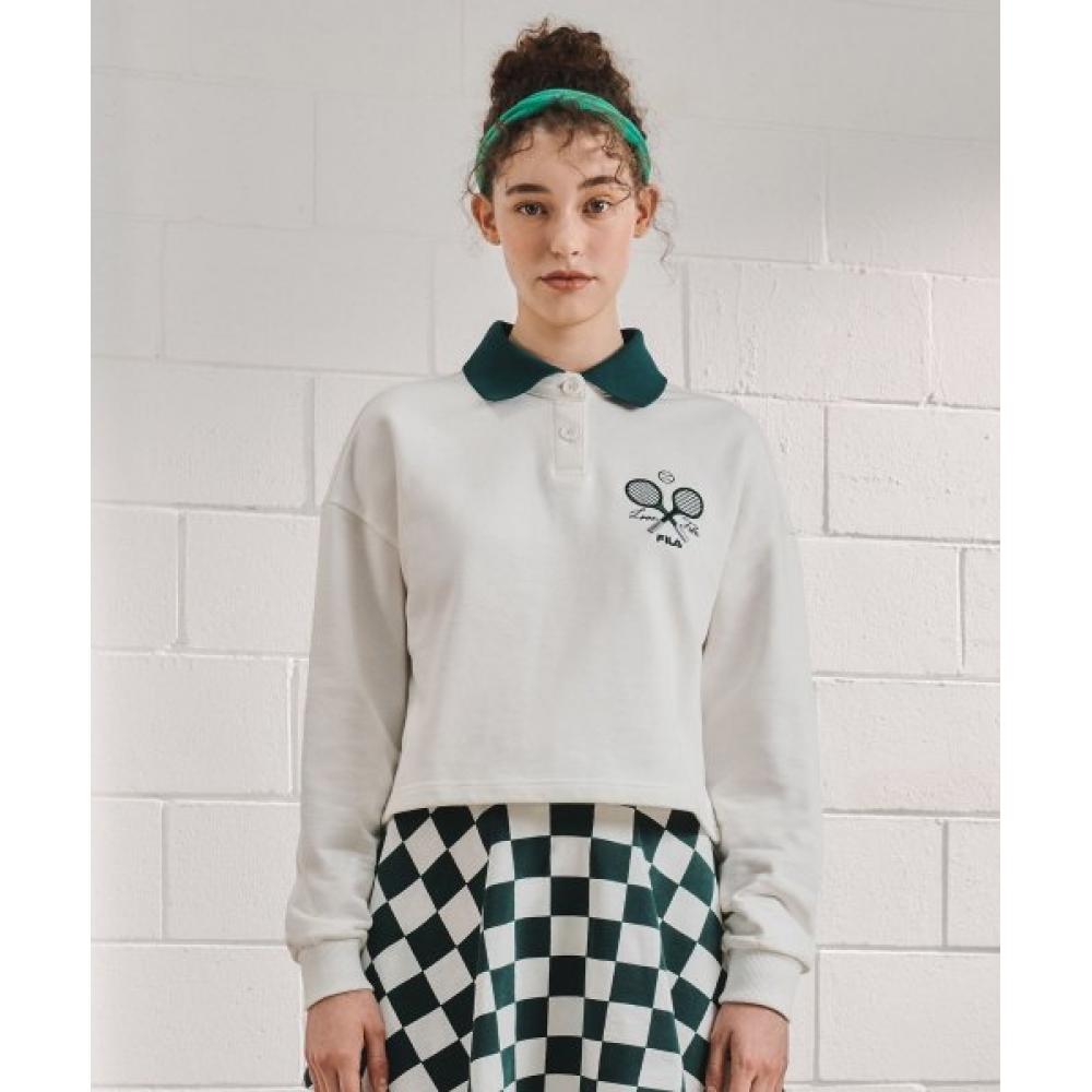 

Fila Women S tenniS looSe Fit Color SweatShirt fS2poe3354fowh OFFWHITE/095