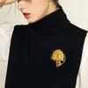 Retro Gold Lion Brooch, High-end Temperament, Men's Suit Accessories, Animal Brooch, Environmentally Friendly Chest Flower