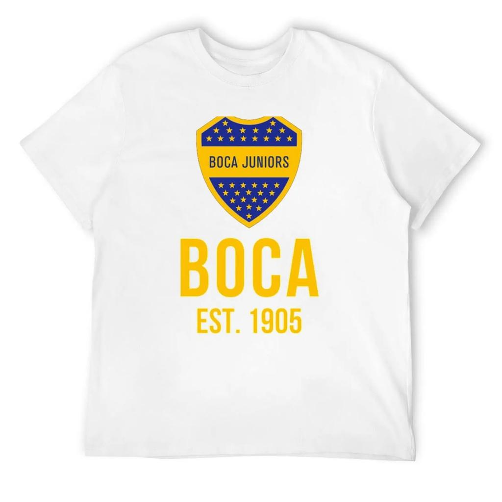Boca Juniors T-Shirt Summer Top Vintage T Shirts Baggy Shirts Blue Archive Mens Vintage T Shirts