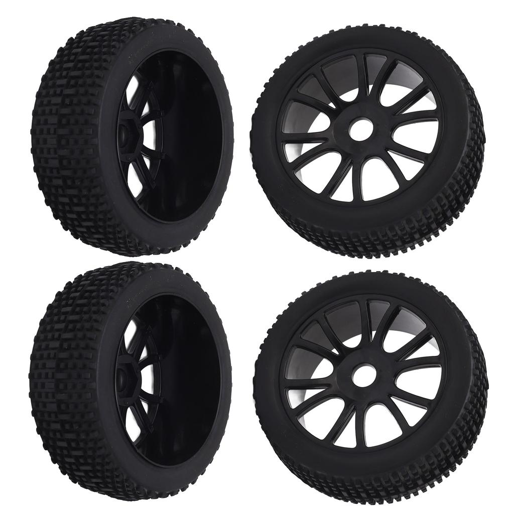 4Pcs RC Rubber Tires 12 Holes Perfect Grip Force Cushioning Function RC Wheel Rim Tires for 18 RC