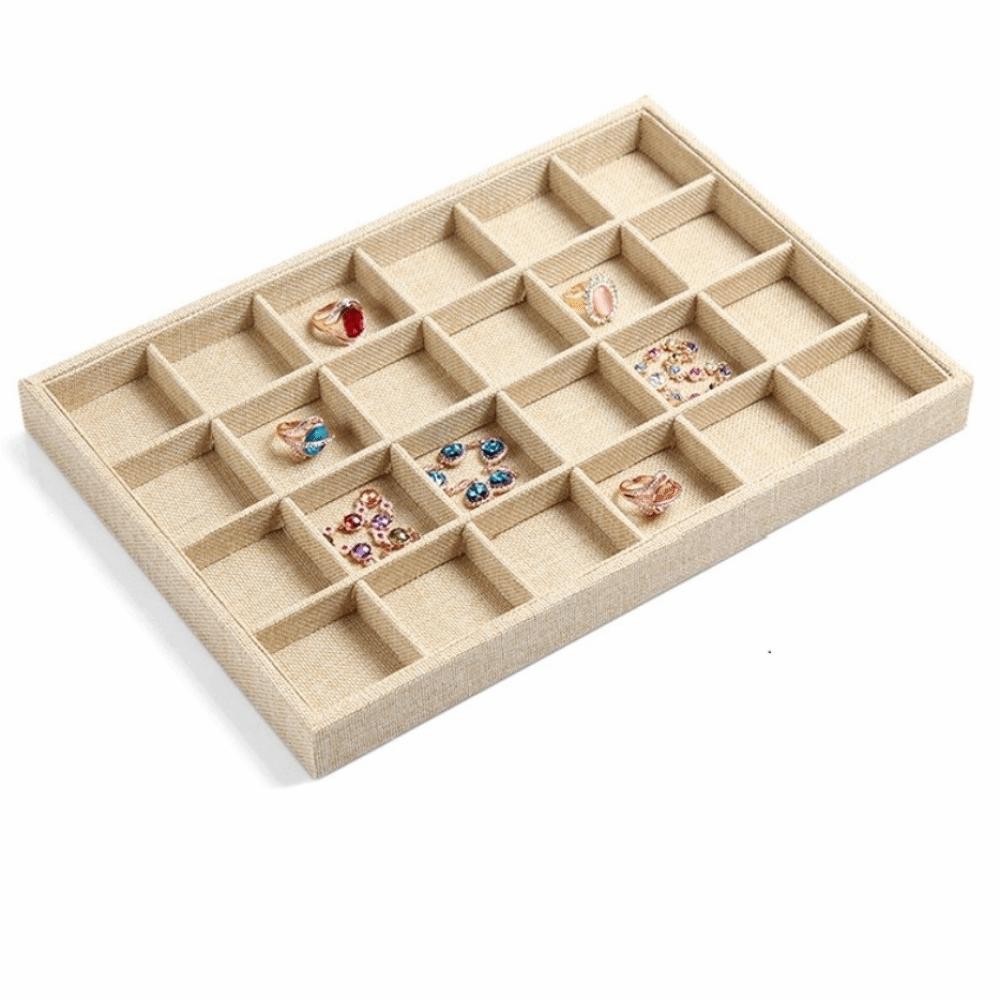 Multifunctional Linen Jewelry Tray Retro Jewelry Organizer Jewelry Box  Boutique