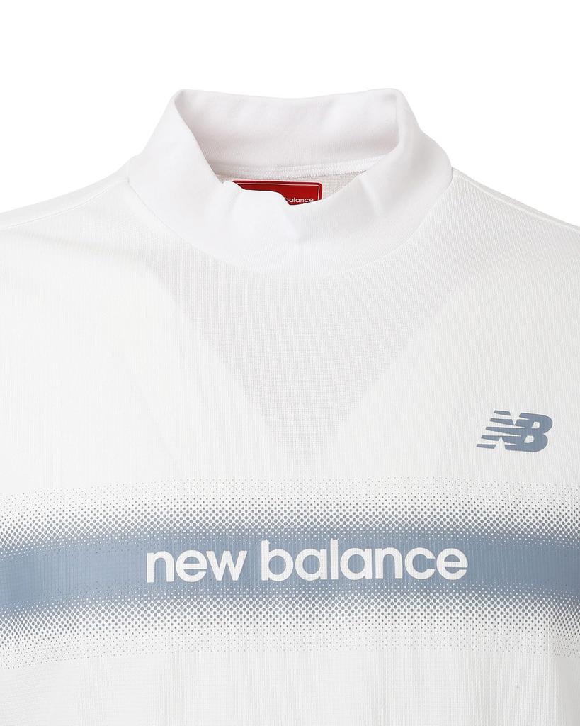 Golf Short Sleeve Mock Neck Shirt Quick 7 [New Balance] Men's (Moisture Wicking, Drying, Stretchable) / 012-5166012 030_White [3L]