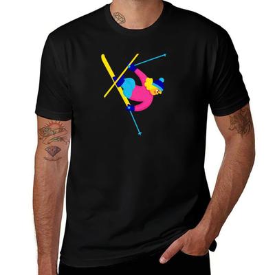 Unisex Skier Tshirt Moisture Wicking Quick Dry Tee
