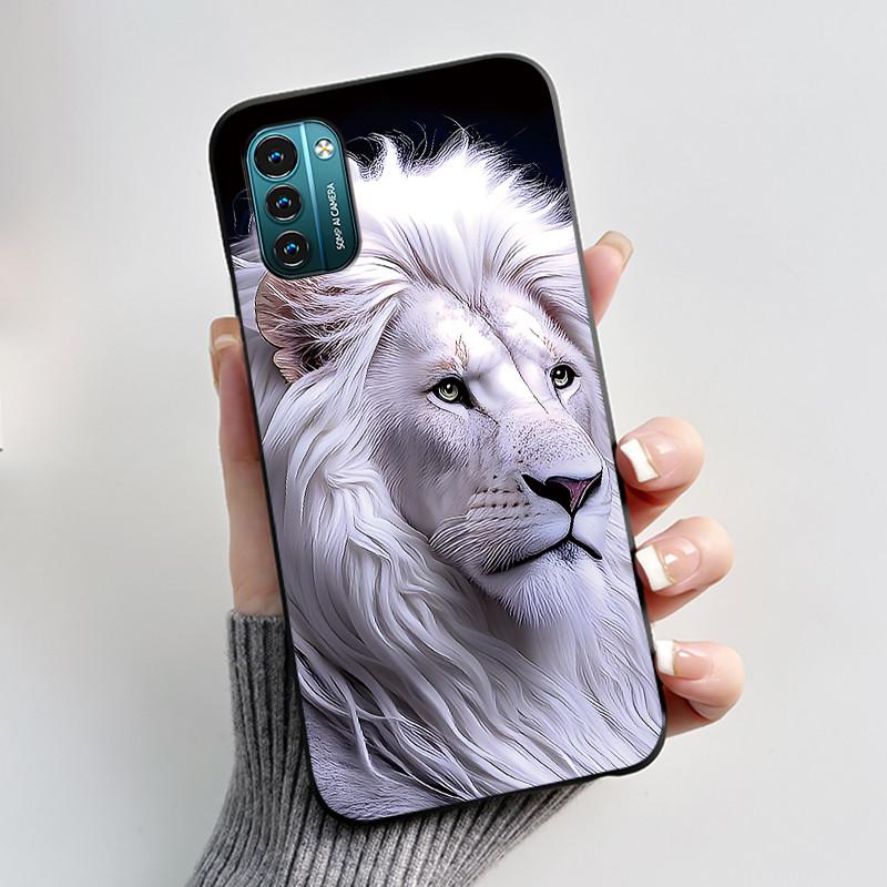 For Nokia G21 G11 Plus Case Cute Love Rabbit Cartoon Black TPU Silicone Soft Cover For NokiaG21 G 11 G11Plus Bumper Phone Case