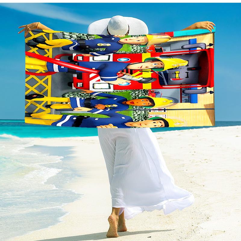 1pc Fireman Sams Heroic Rescue beach towel,quick drying absorbent beach towel,outdoor sports swimming beach towel,Soft and comfortable Y72837