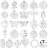 5pcs Silver Color Star Moon Sun Charm Butterfly Rose Stainless Steel Charms For Jewelry Making Supplies Ojo Turco Pendants Gift