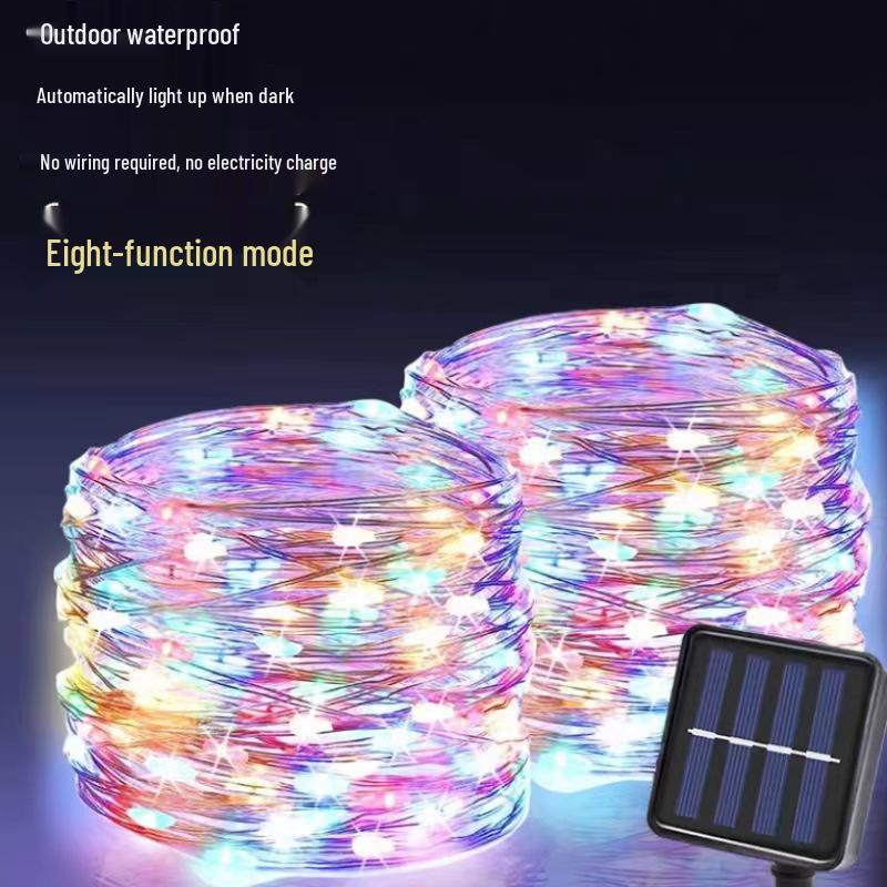 

Водонепроницаемые светодиодные медные гирлянды на солнечной батарее для внутреннего/наружного украшения 7m 50 lights