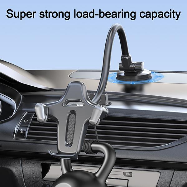11.8-Inches Long Arm Gooseneck Windshield/Dashboard Car Phone Holder Mount, Suction Cup Phone Mount for Car Truck Compatible