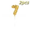 2Pcs Golden Printed Candle, Star Candle, Birthday Candle 0-9 Number Cake Topper, Baby Shower, Valentine'S Day Candles