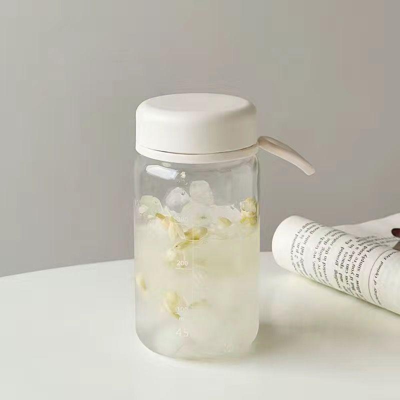 

High-quality Plastic Cup High Temperature Resistant Anti-fall Portable Water Cup for Students Simple Fresh Cup with Tea Drain 0.45L белый