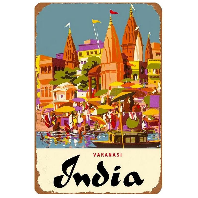 Metal Tin Signs Budapest Dublin Wall Decoration Plaque Vintage Art Poster Iron Painting for Man Cave Home Cafe Garden Club Bar