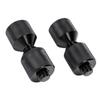 1 Pair Two Hole Flange Alignment Pins Aluminum Alloy Double Hole Flange Pins for Automotive System Mechanical Assembly