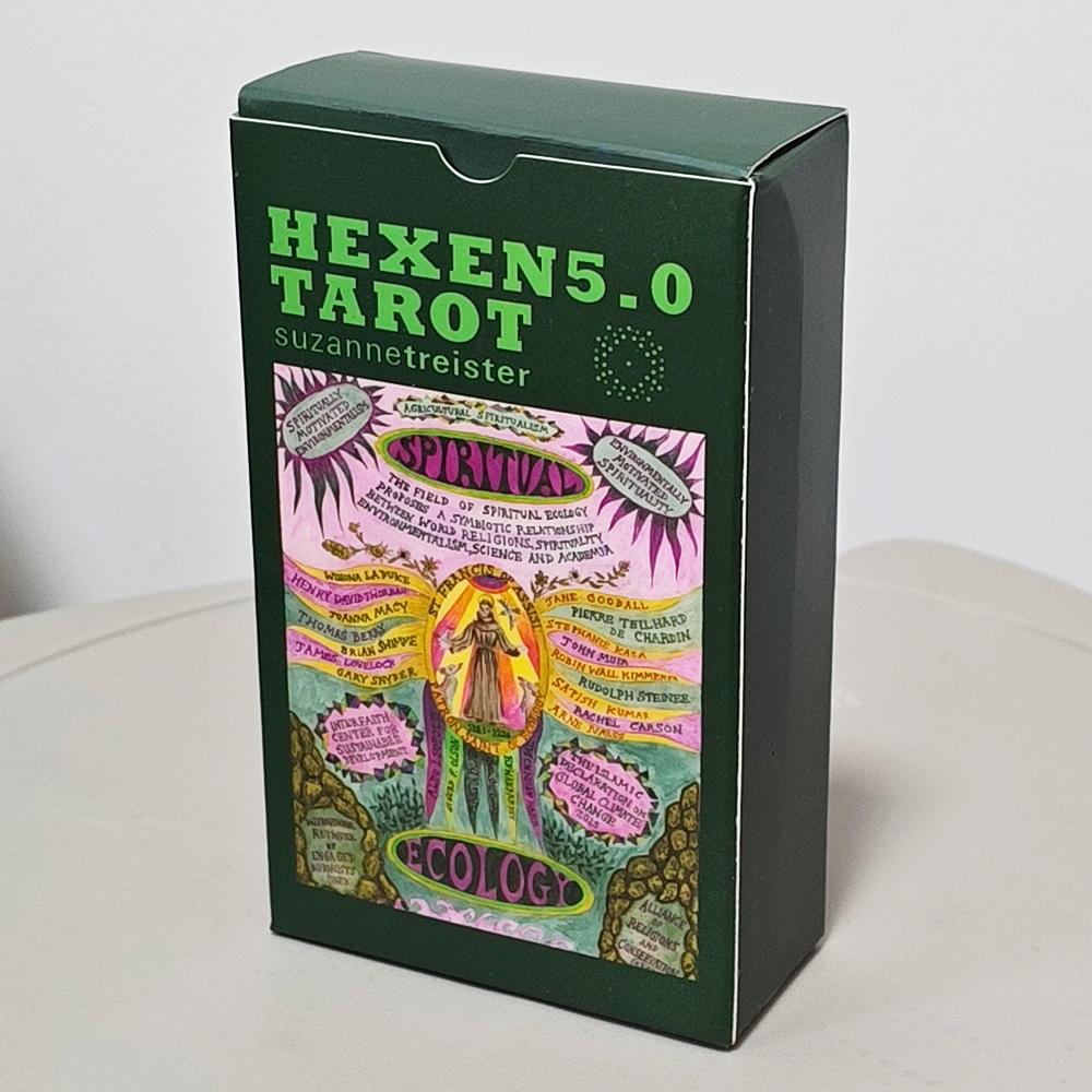 HEXEN 5.0 Tarot Deck, 78 Pcs Tarot Cards Based on Alchemical Art, Tech-Spirituality & Climate Crisis 12*7cm Double-embossed