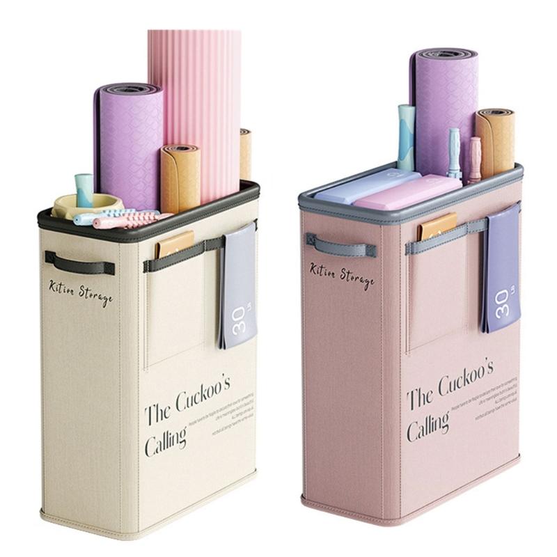 Sturdy Cloth Yoga Mat Holder Foldable Storage Box for Exercise Equipment Organization