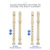 6-hole and 8-hole ABS Recorder for Students and Children Felt Pouch 8-hole German-style Soprano White Recorder