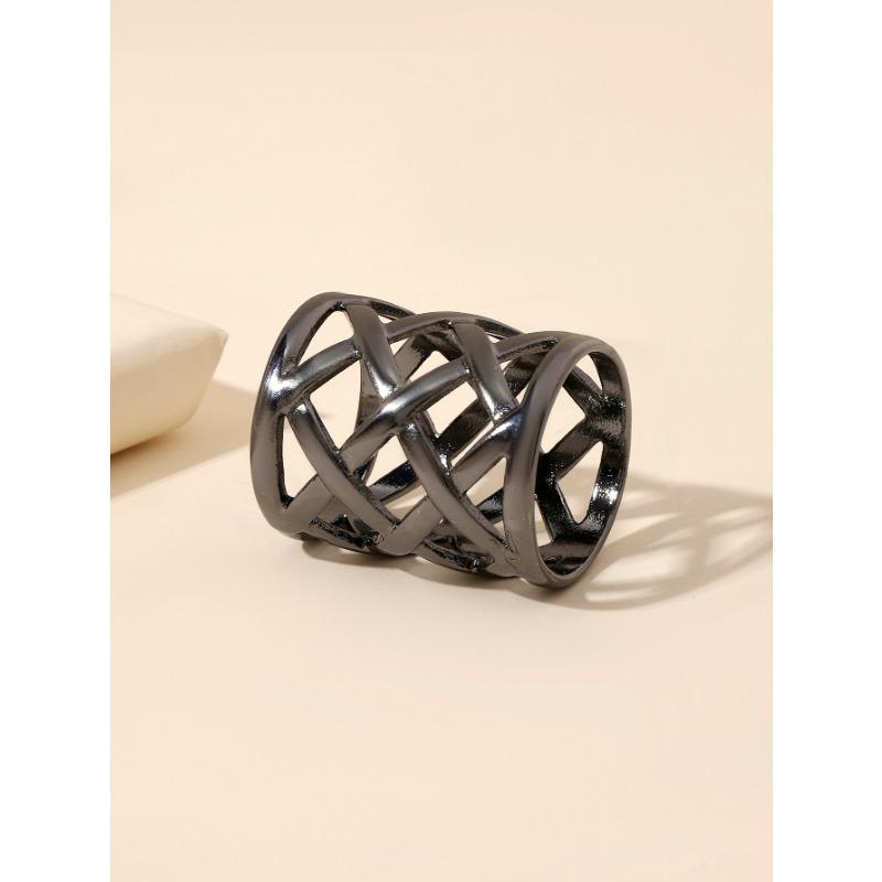 

1pcs Hollow Mesh Shawl Buckle for Women, Creative and Versatile Metal Tubular Clothing Square Scarf Buckle Accessories чёрный