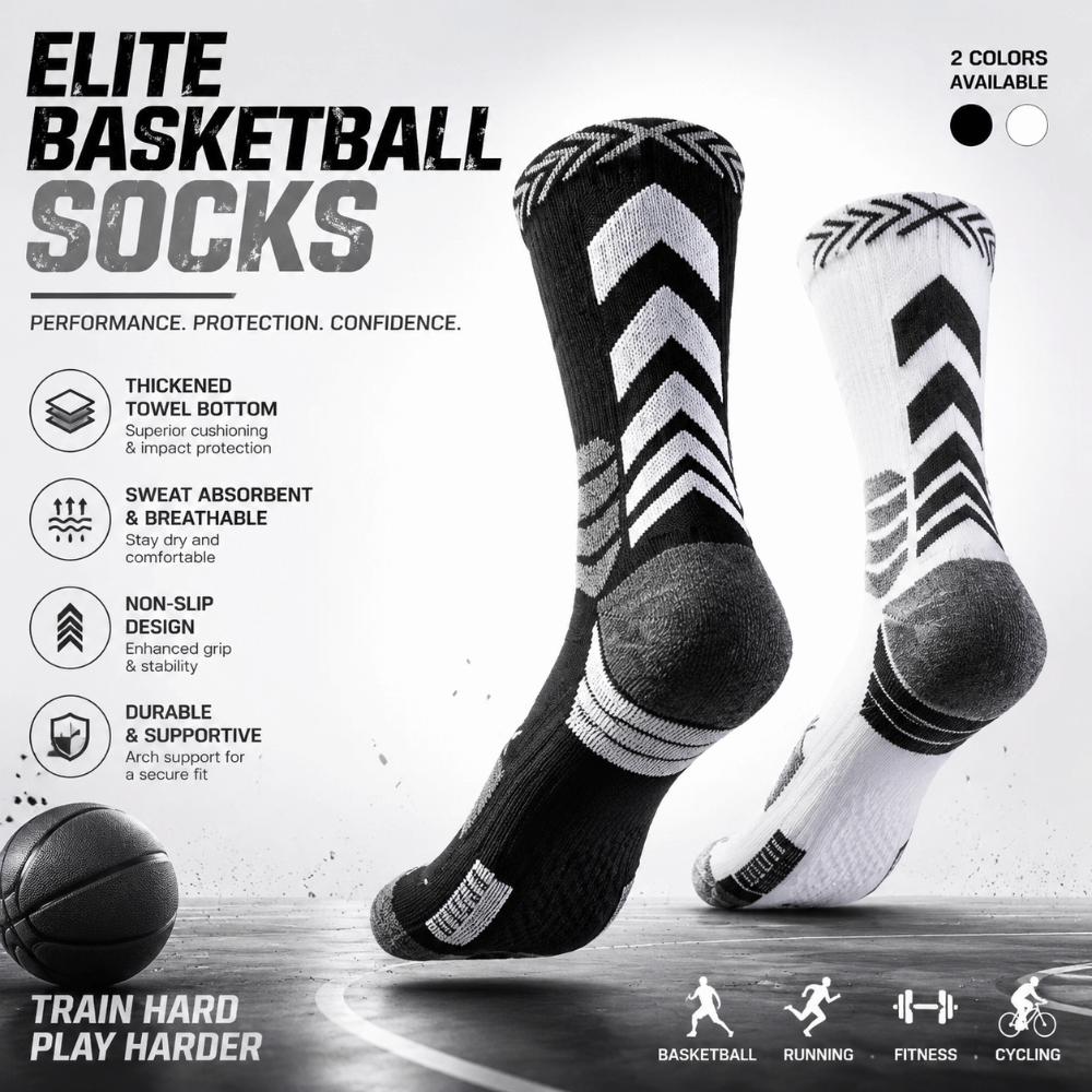 Quick Dry Compression Socks Toward Bottom Cycling Running Sports Socks Basketball Socks Men Women
