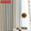 1 Stück Nuan Serie Ländlicher Stil Gewebte Vertikal gestreifte Vorhänge Bohemian Stil Textur Verdunkelungsvorhänge für Schlafzimmer Wohnzimmer Heimdekoration