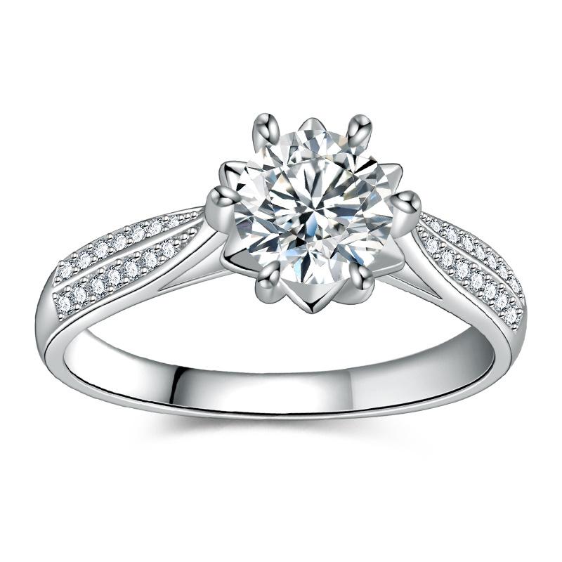 Lindon Klassisk Kobberlegering Zirkon Ring Dame Smykker Bryllupsløfte Festgave