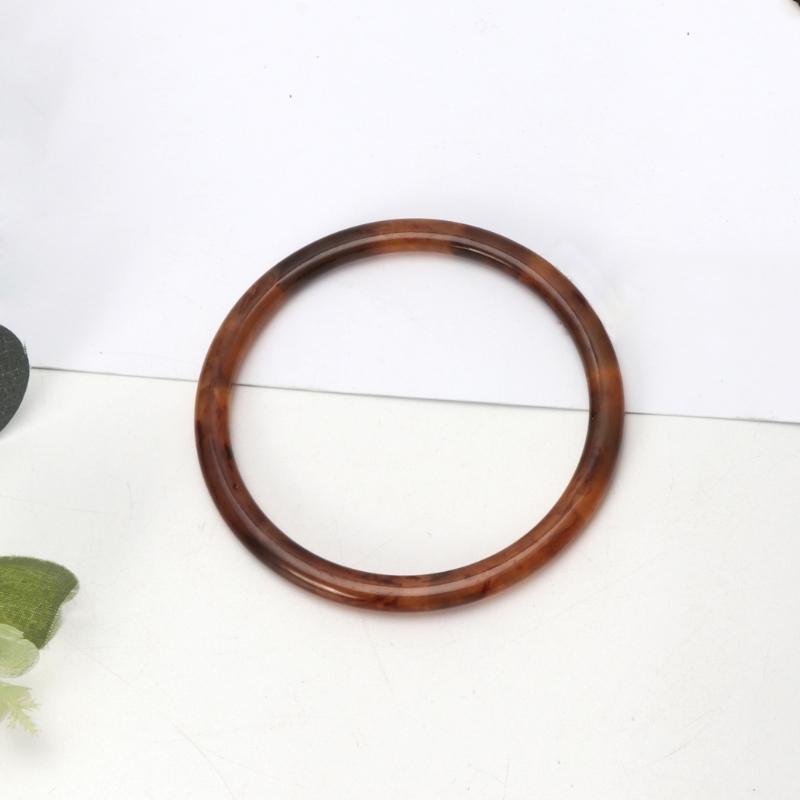 Fashion Polygon Resin Bracelet Classy Brown Leopard Mottled Bangle Jewelry All-Matching Accessories Gift for Valentines Day