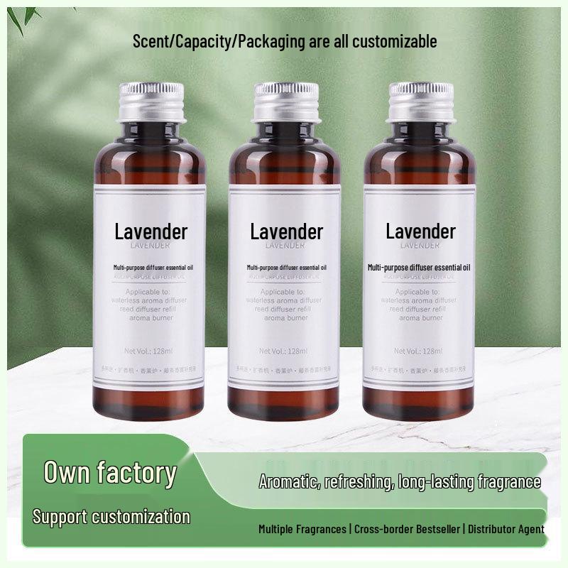 Hotel Aroma High-Concentration Lavender Diffuser Oil - Alcohol-Free, 128ml Indoor Fragrance Refill 128ml